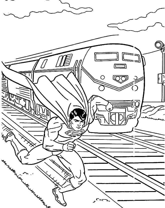 Desenho de Superman (Super-Homem) para imprimir