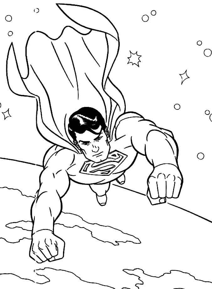Desenho de Superman (Super-Homem) para imprimir