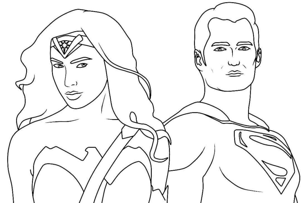 Desenho de Superman (Super-Homem) para imprimir