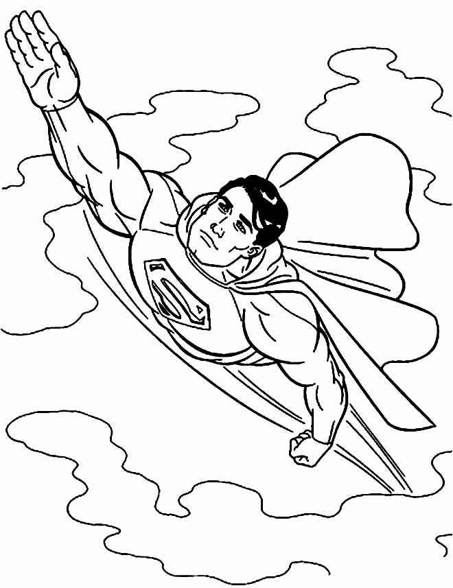 Desenho de Superman (Super-Homem) para imprimir