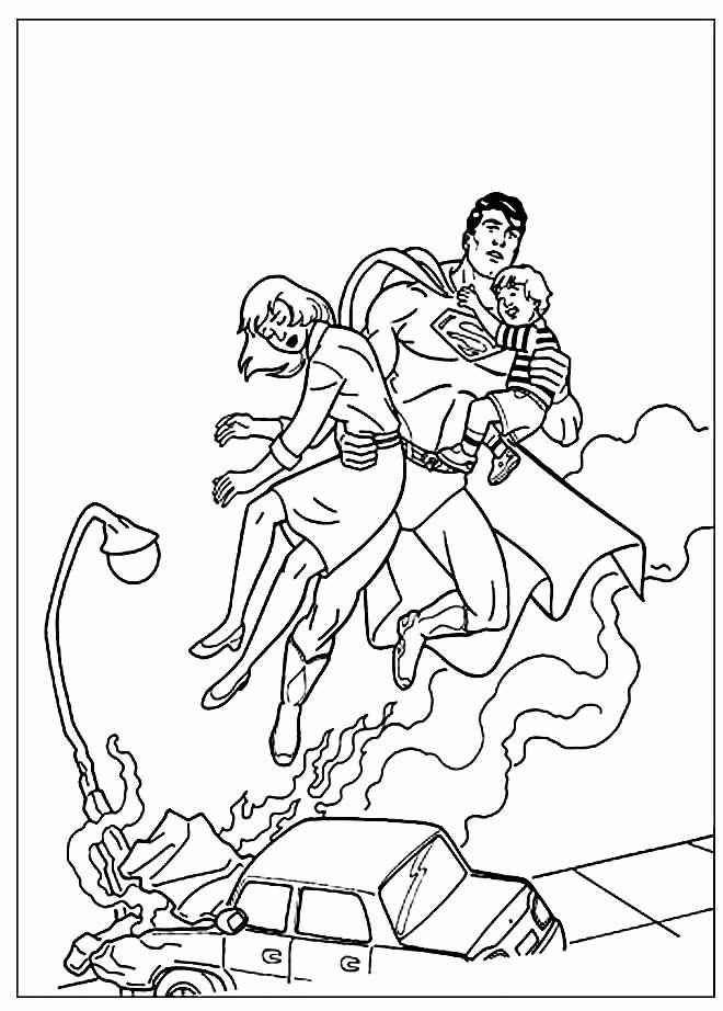 Desenho de Superman (Super-Homem) para imprimir