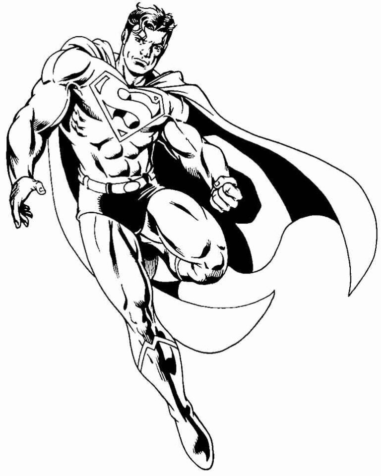 Desenho de Superman (Super-Homem) para imprimir