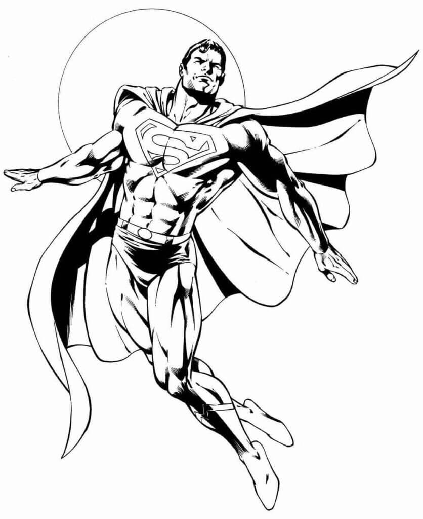 Desenho de Superman (Super-Homem) para imprimir