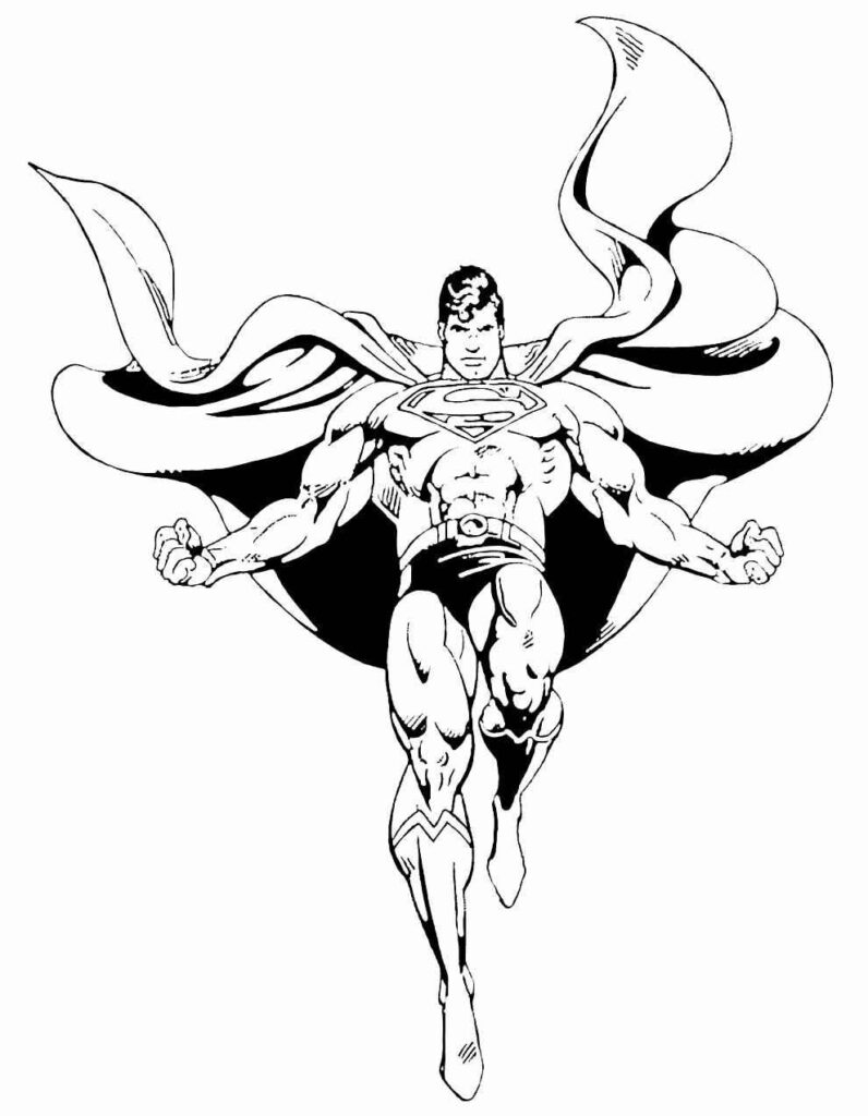 Desenho de Superman (Super-Homem) para imprimir