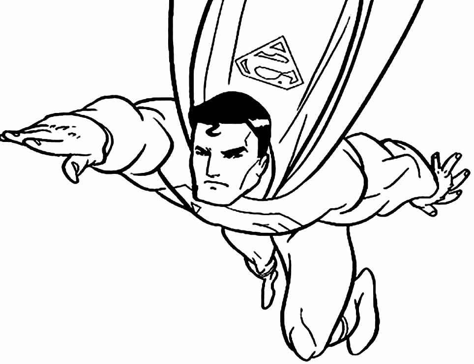 Desenho de Superman (Super-Homem) para imprimir