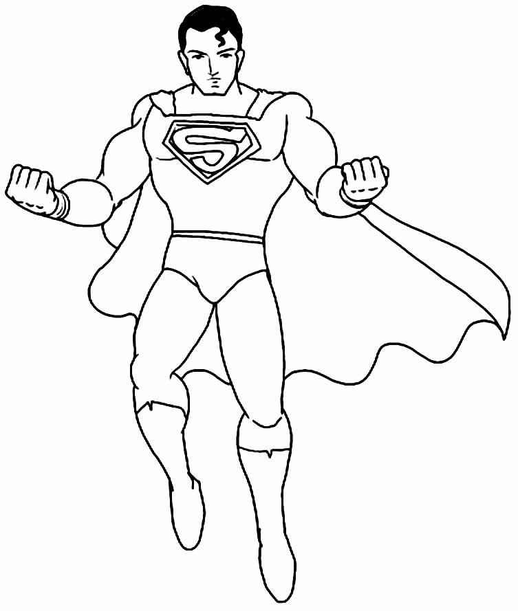 Desenho de Superman (Super-Homem) para imprimir