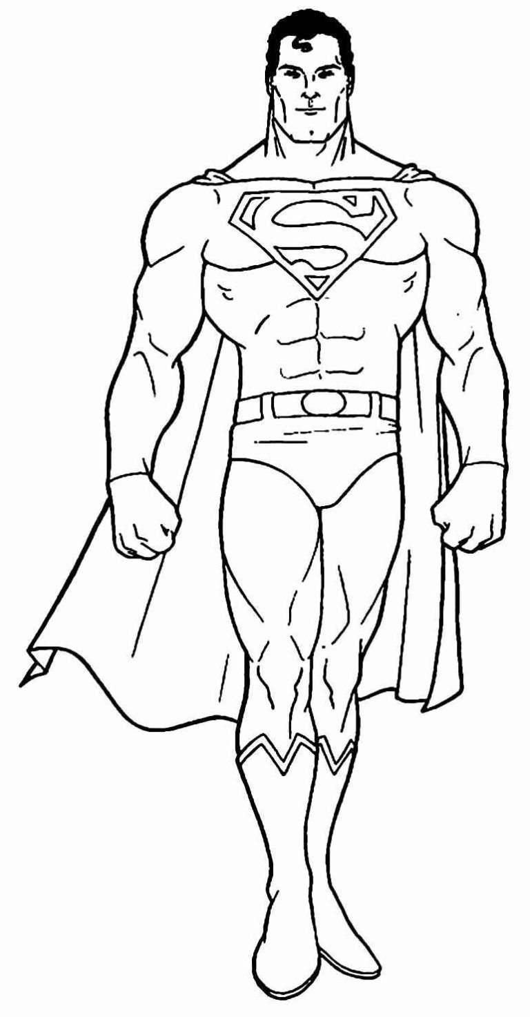 Desenho de Superman (Super-Homem) para imprimir