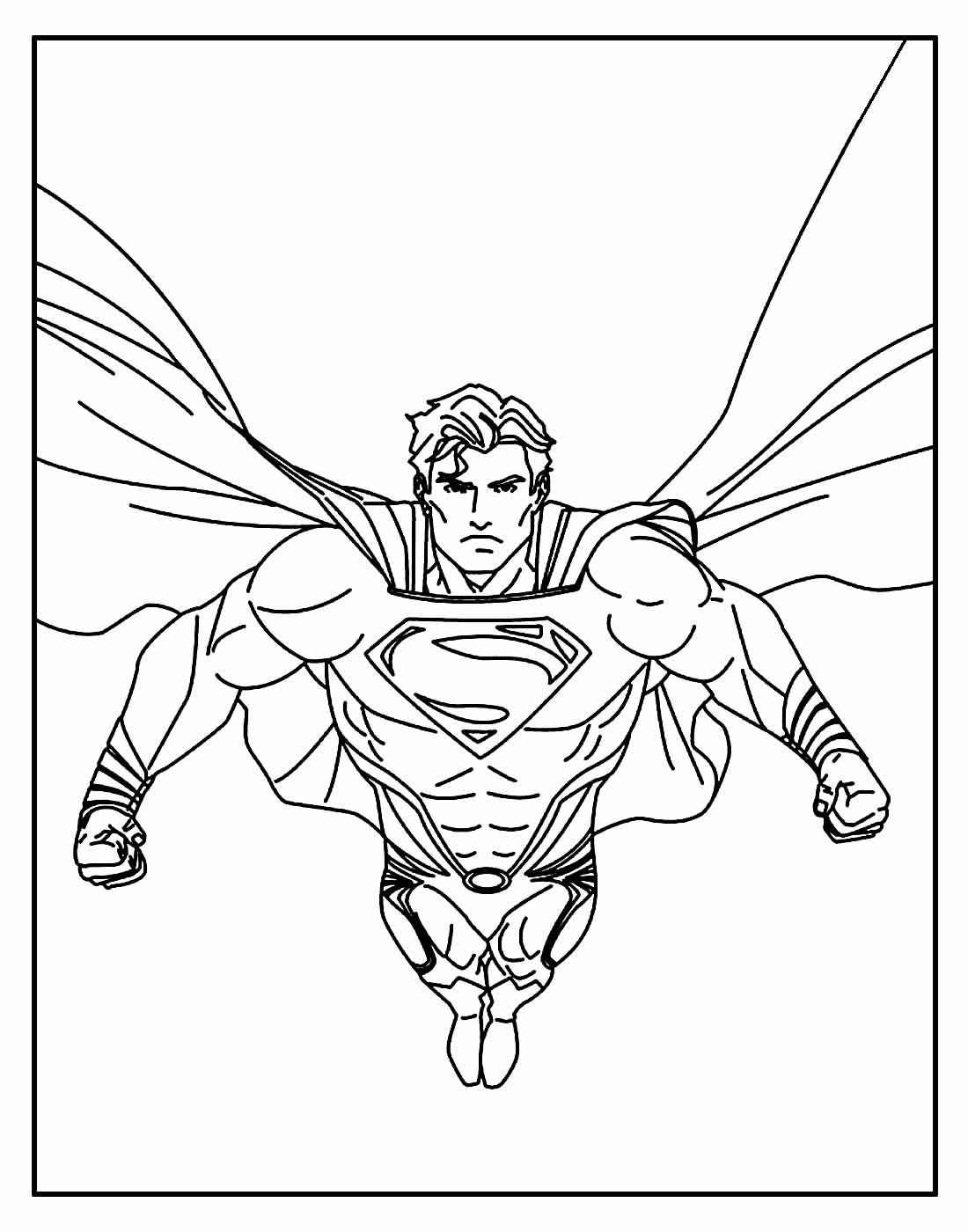 Desenho de Superman (Super-Homem) para imprimir