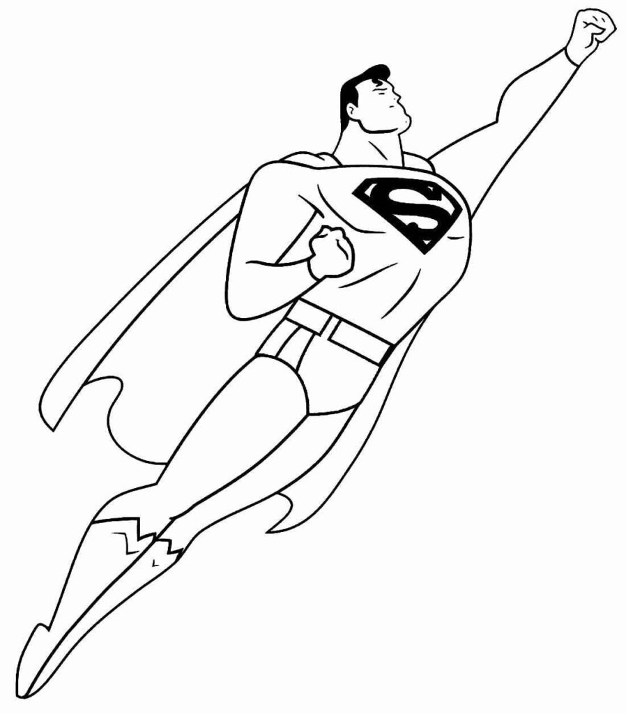 Desenho de Superman (Super-Homem) para imprimir