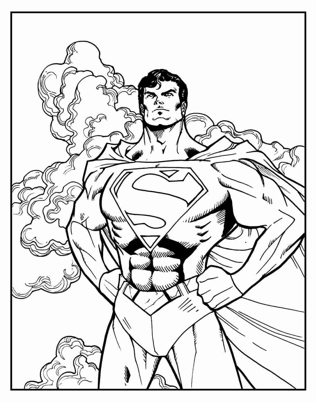 Desenho de Superman (Super-Homem) para imprimir