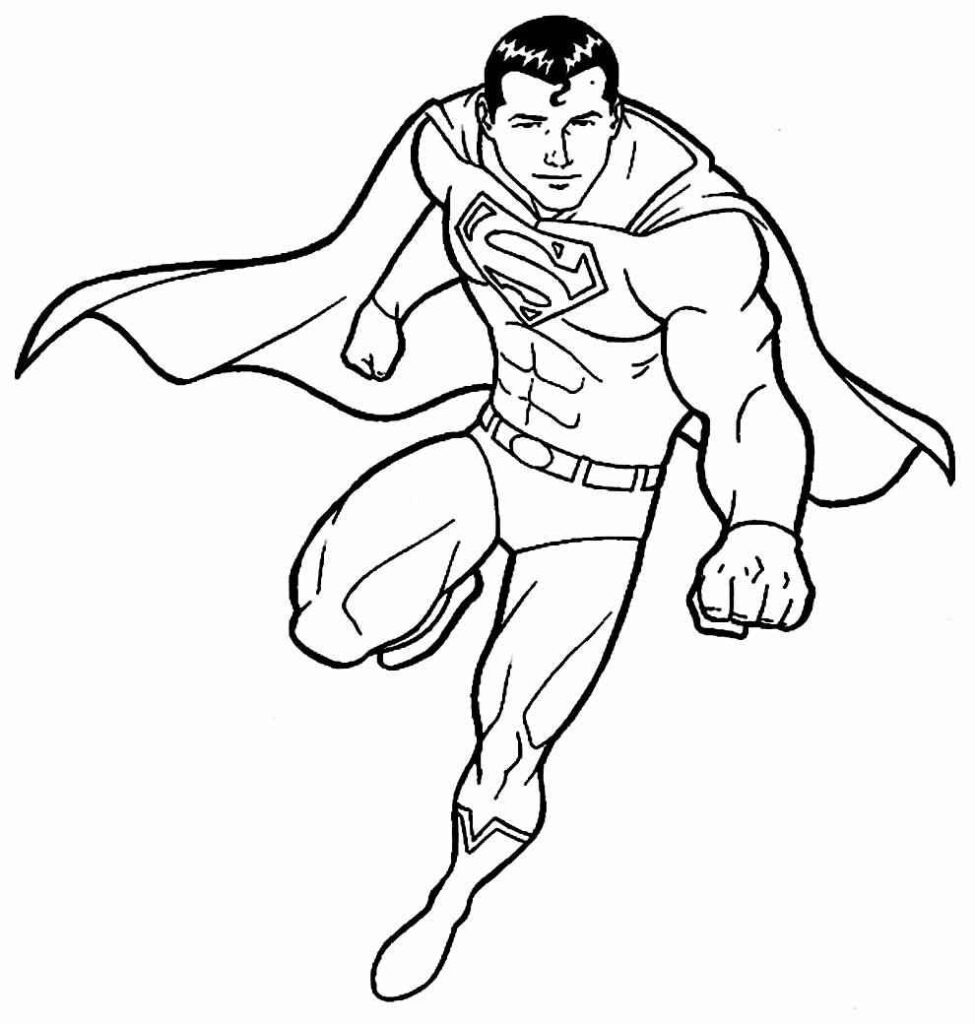 Desenho de Superman (Super-Homem) para imprimir