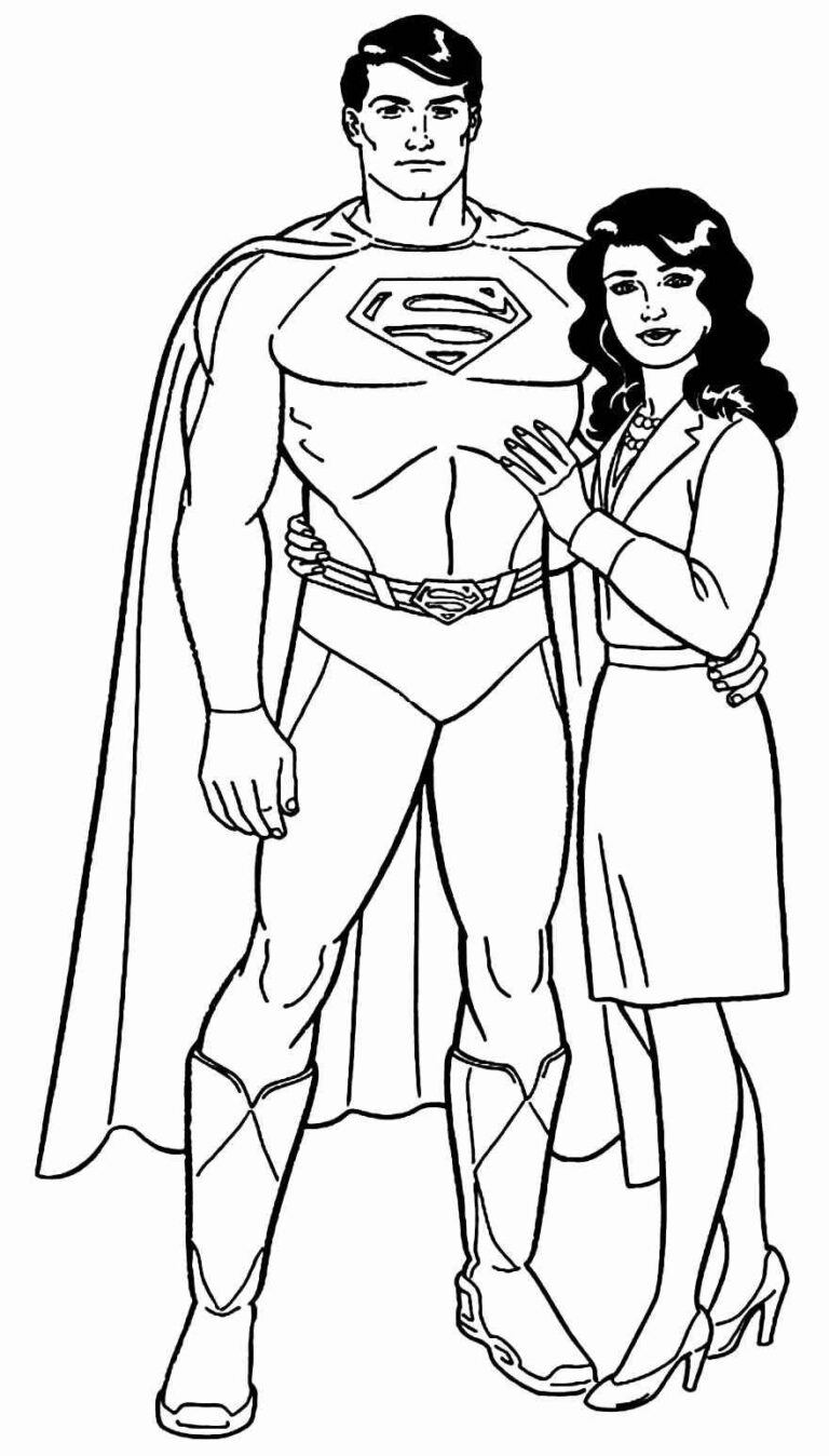 Desenho de Superman (Super-Homem) para imprimir