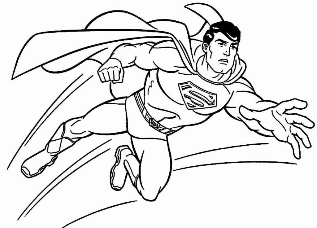 Desenho de Superman (Super-Homem) para imprimir