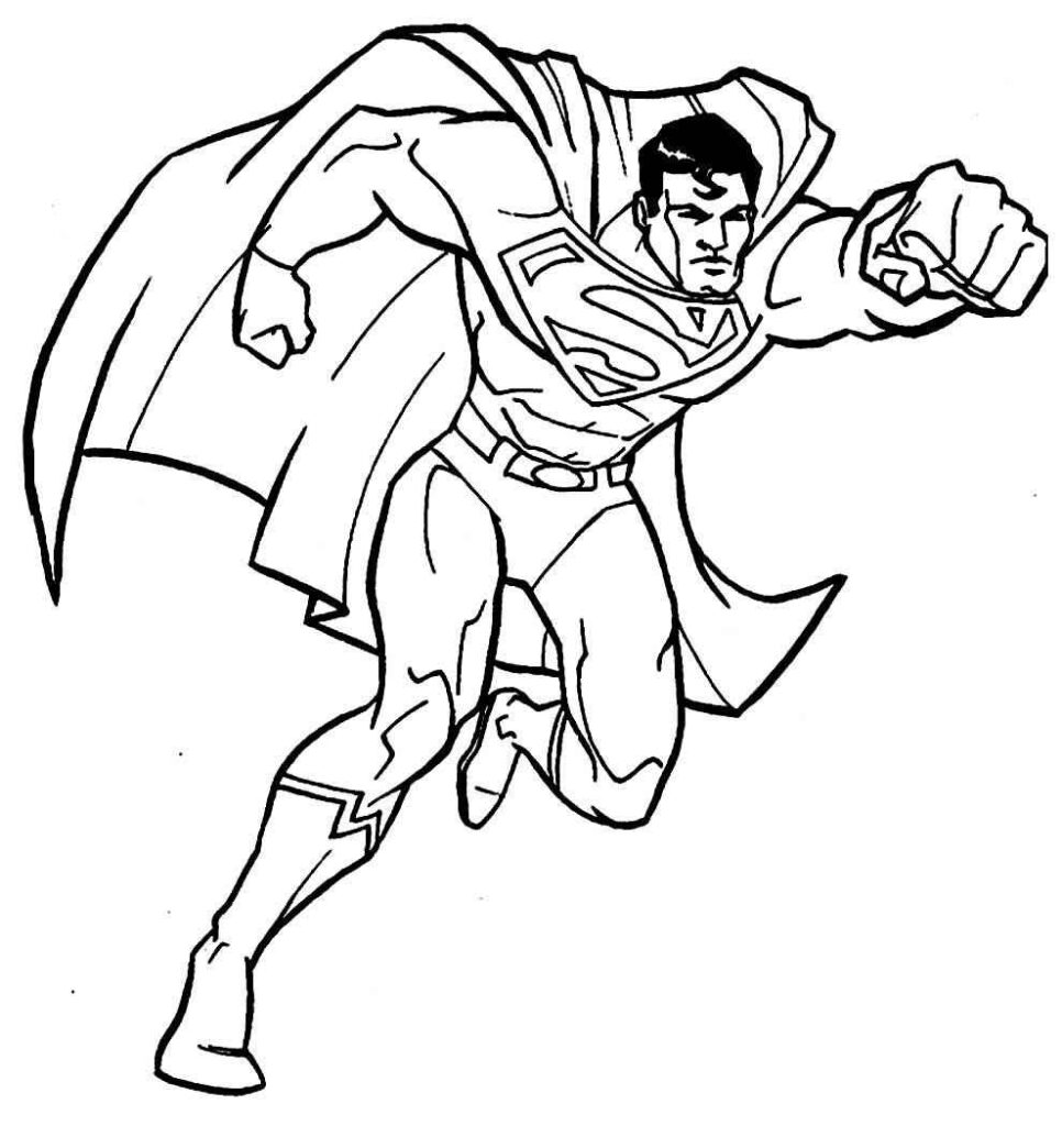 Desenho de Superman (Super-Homem) para imprimir