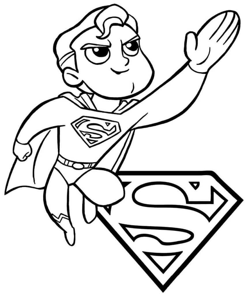 Desenho de Superman (Super-Homem) para imprimir