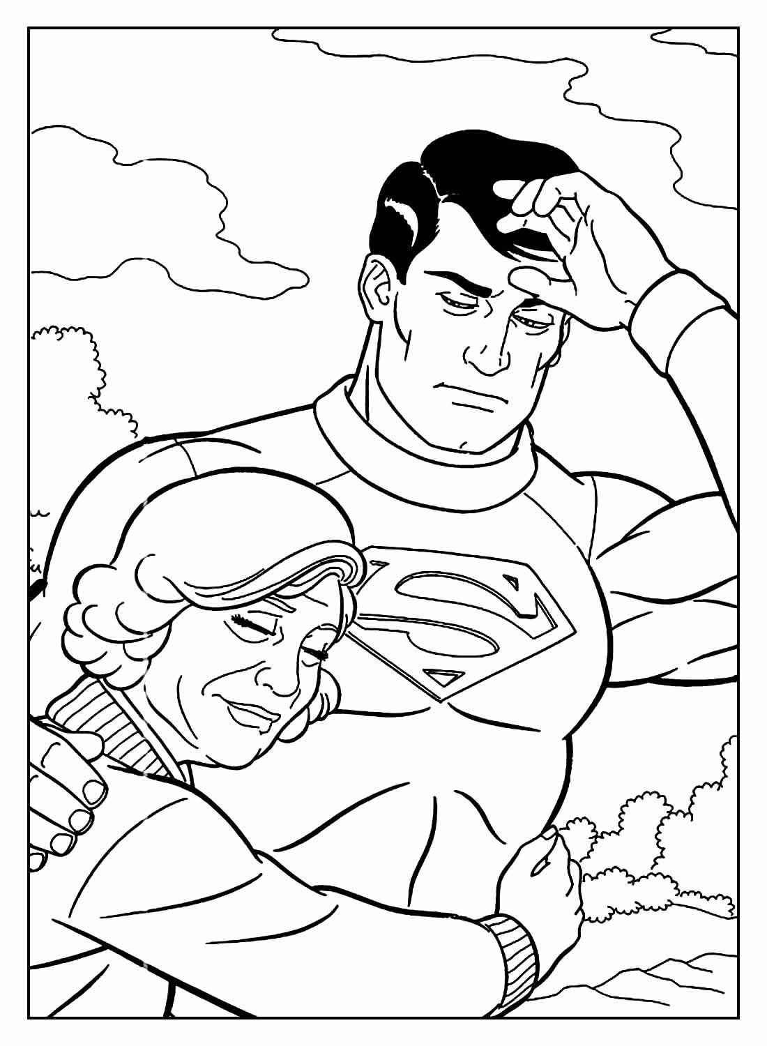 Desenho de Superman (Super-Homem) para imprimir