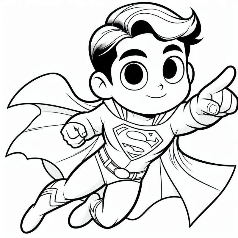 Desenho de Superman (Super-Homem) para imprimir