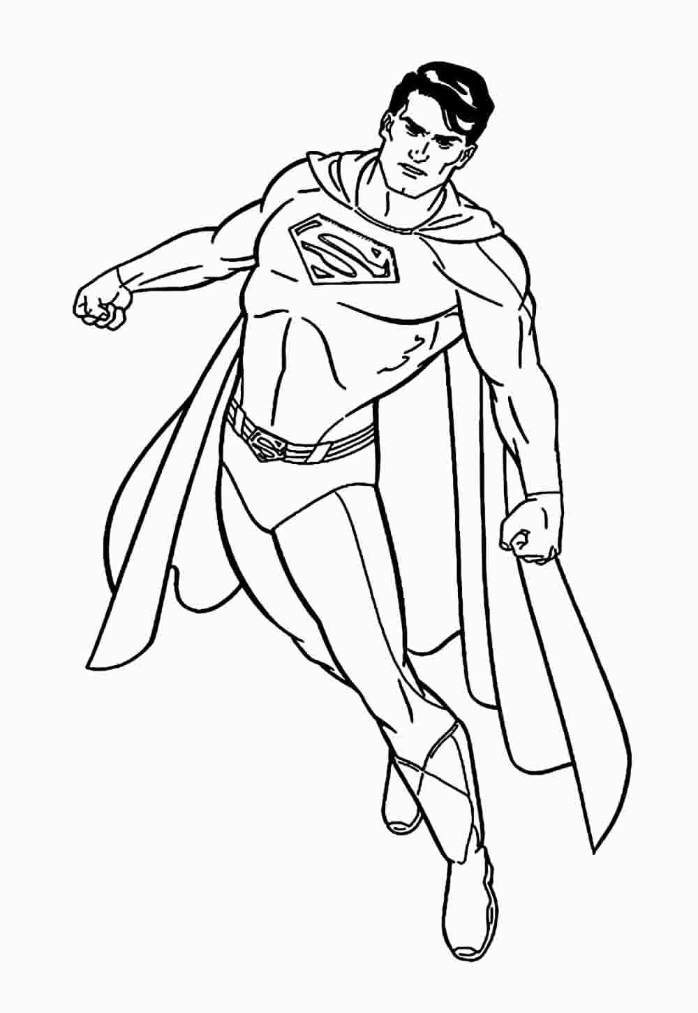 Desenho de Superman (Super-Homem) para imprimir