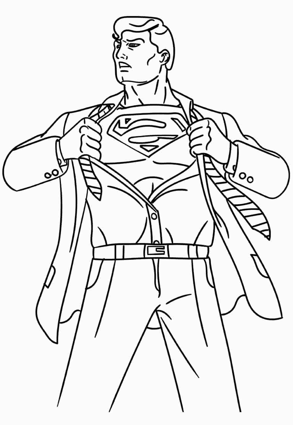 Desenho de Superman (Super-Homem) para imprimir