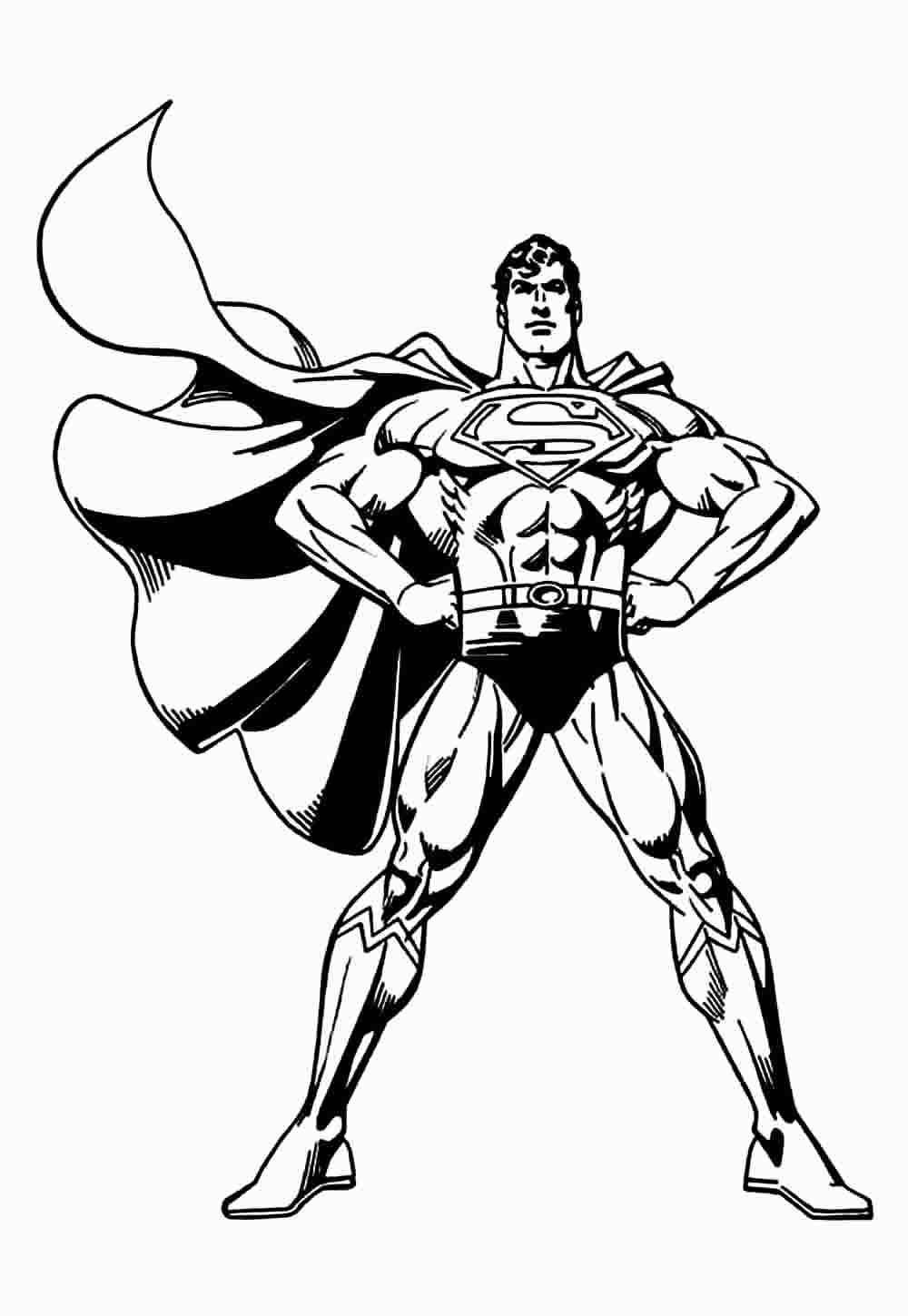 Desenho de Superman (Super-Homem) para imprimir