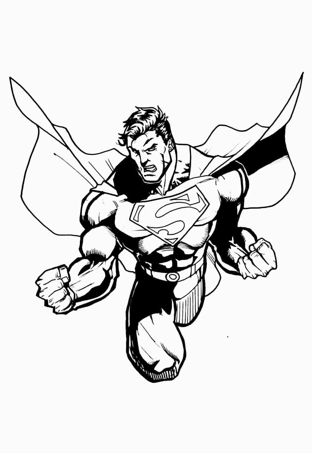 Desenho de Superman (Super-Homem) para imprimir