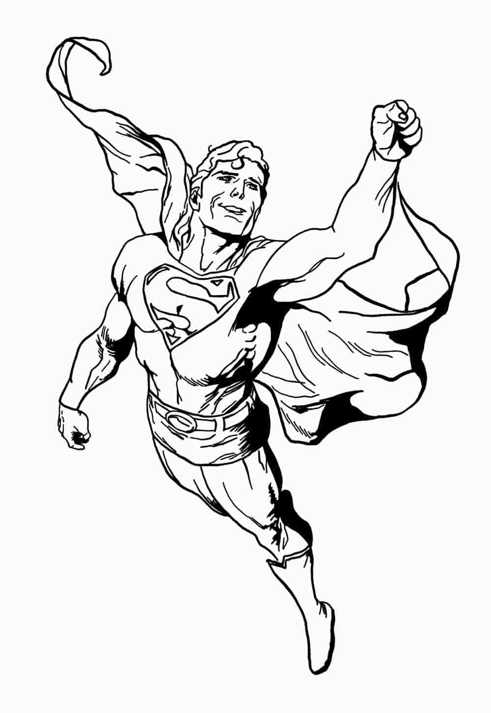 Desenho de Superman (Super-Homem) para imprimir
