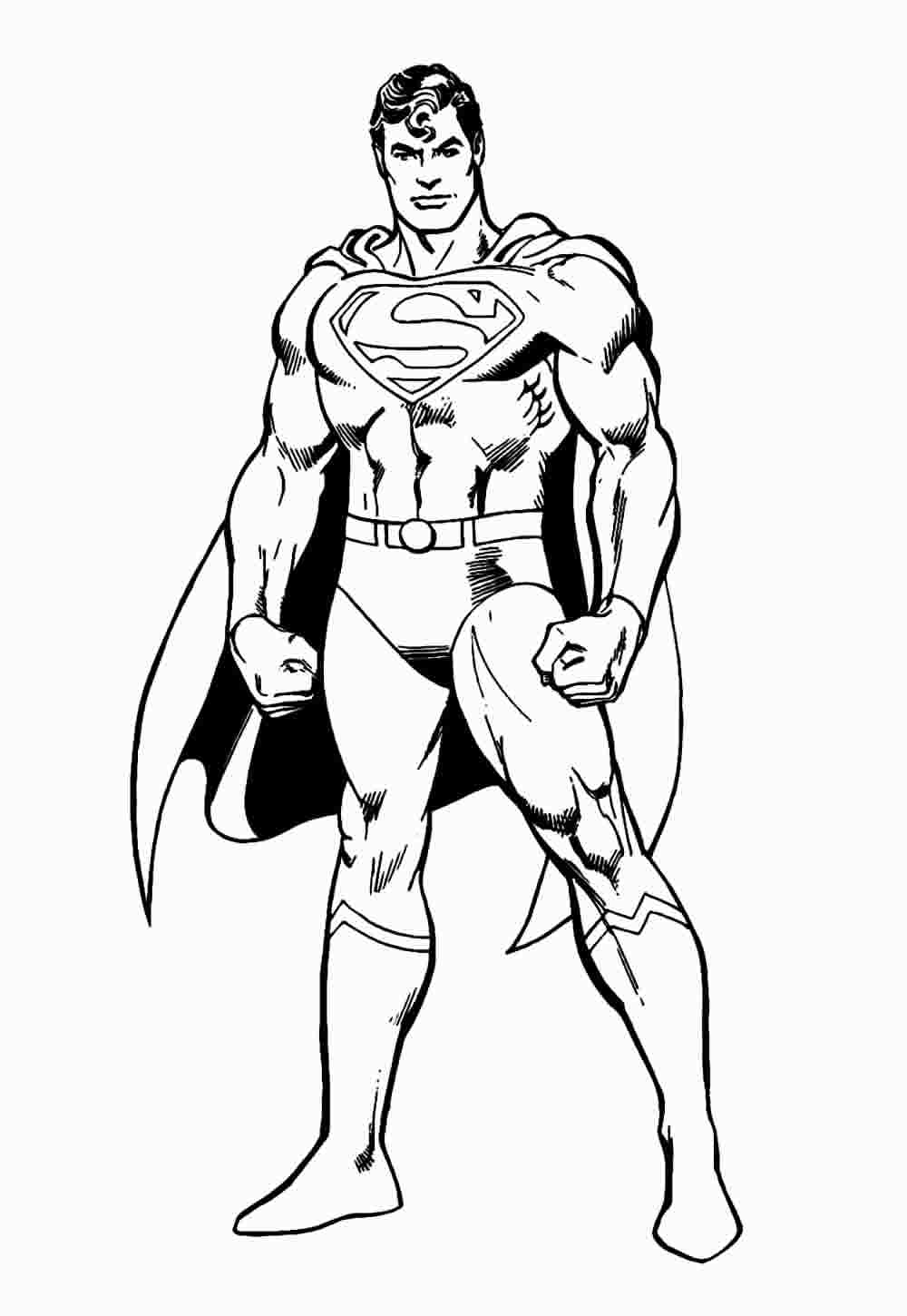 Desenho de Superman (Super-Homem) para imprimir