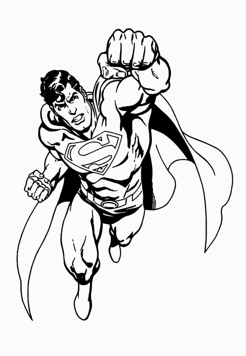 Desenho de Superman (Super-Homem) para imprimir