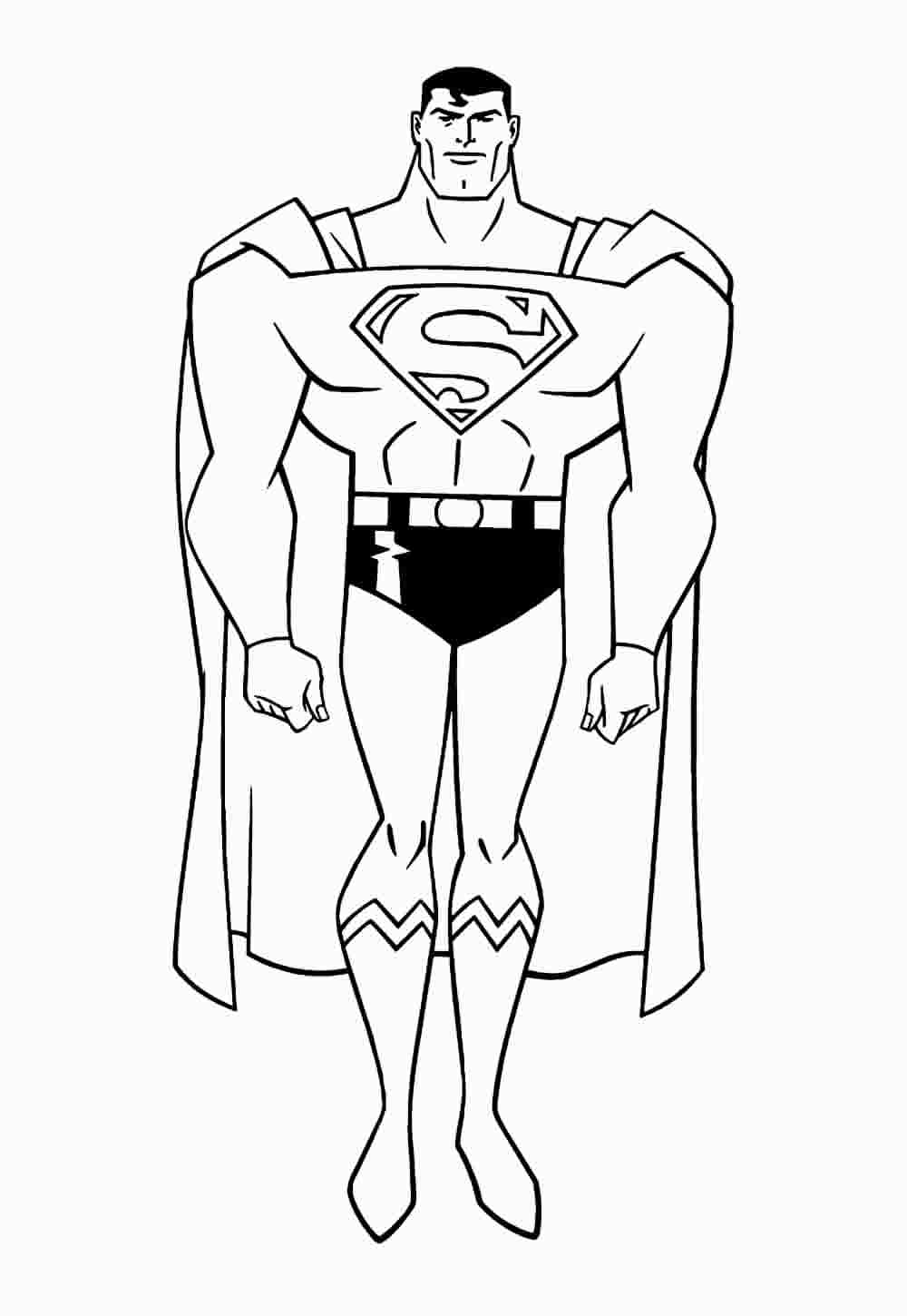 Desenho de Superman (Super-Homem) para imprimir