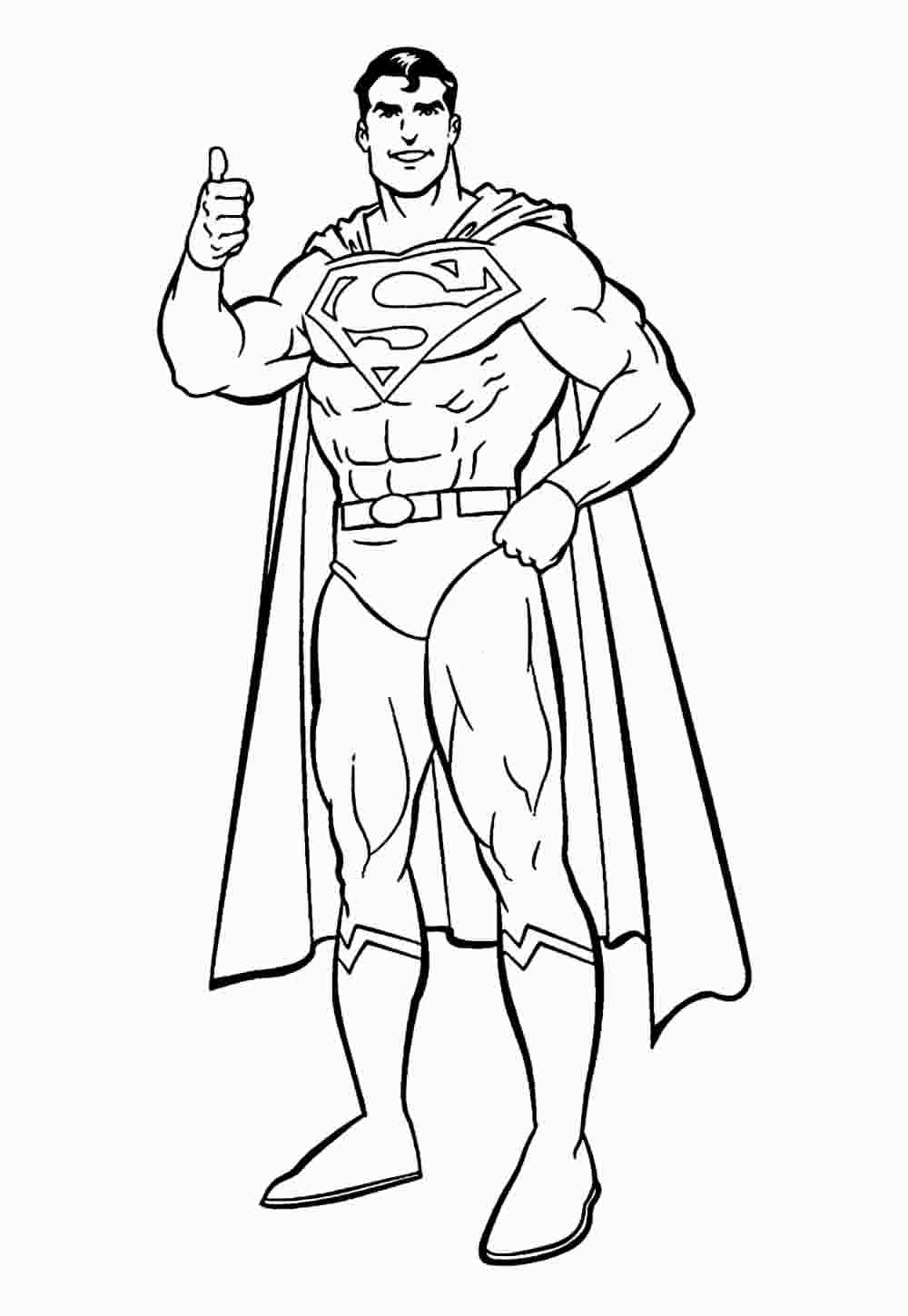 Desenho de Superman (Super-Homem) para imprimir