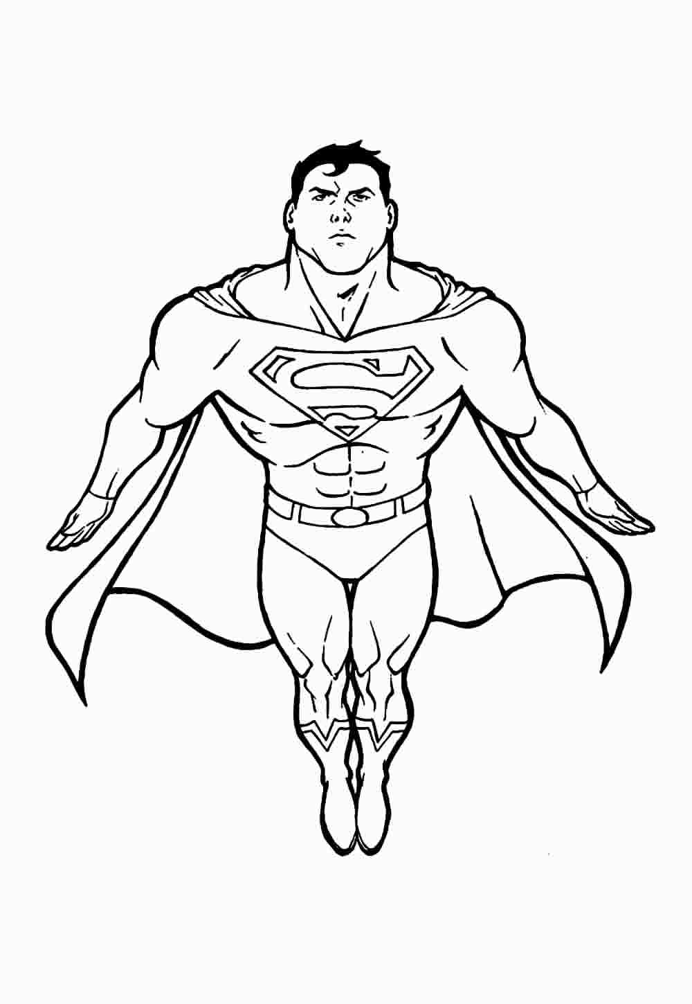 Desenho de Superman (Super-Homem) para imprimir