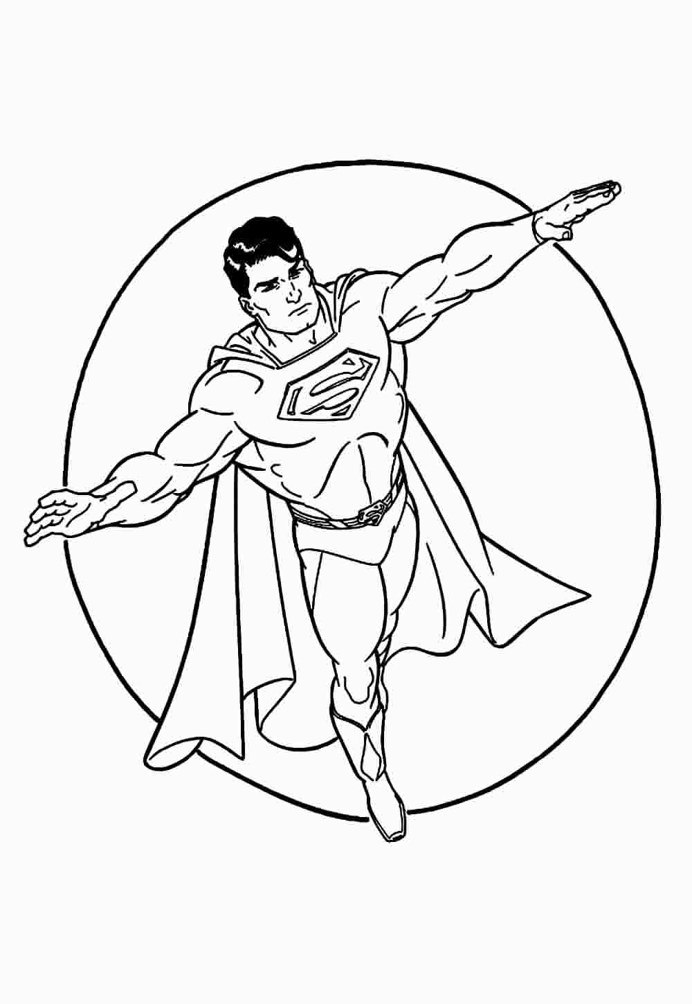 Desenho de Superman (Super-Homem) para imprimir