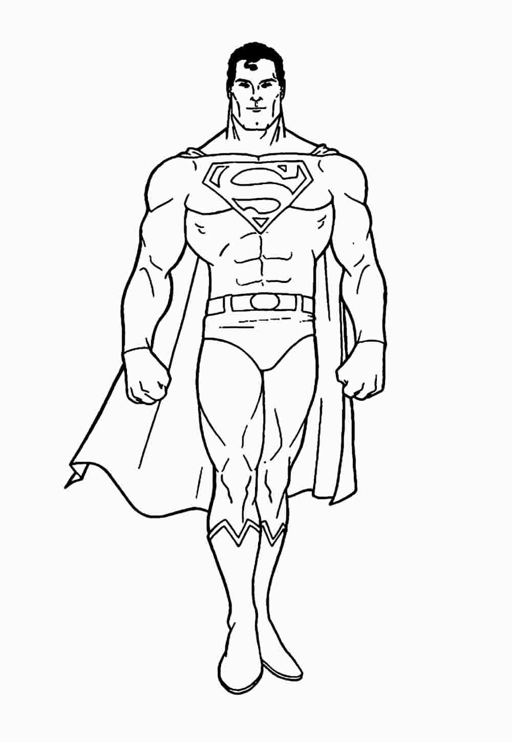 Desenho de Superman (Super-Homem) para imprimir