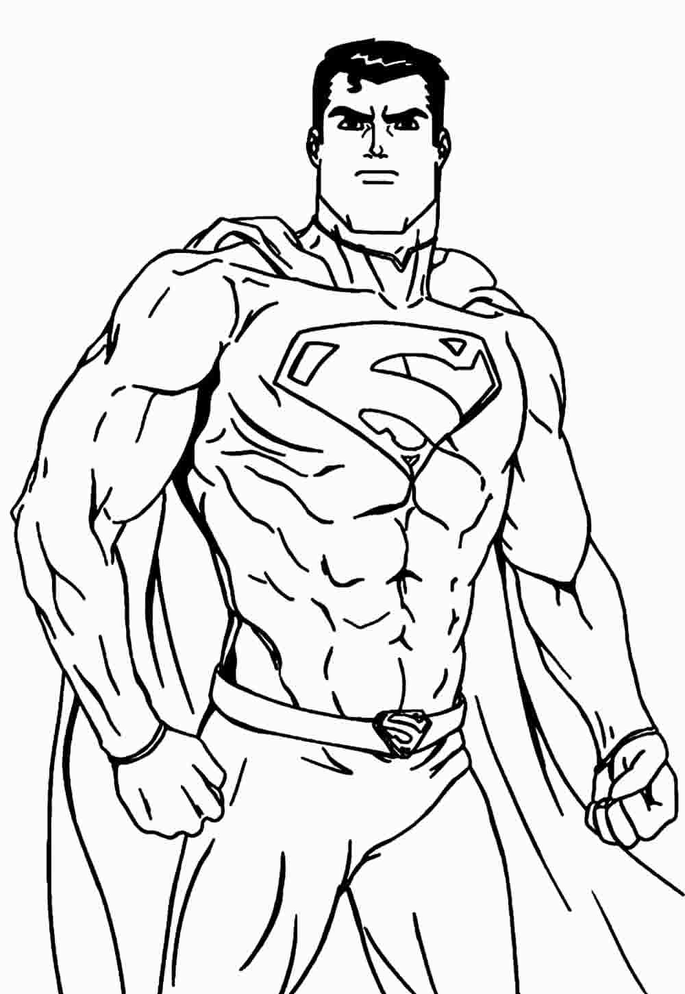 Desenho de Superman (Super-Homem) para imprimir