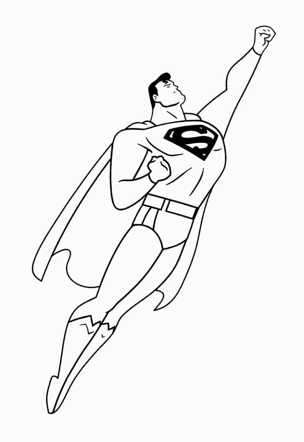 Desenho de Superman (Super-Homem) para imprimir