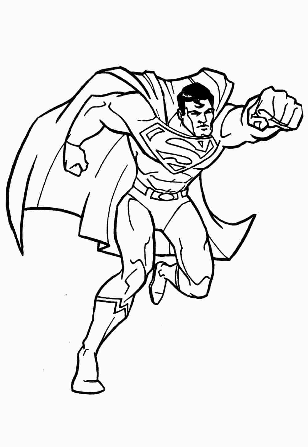 Desenho de Superman (Super-Homem) para imprimir