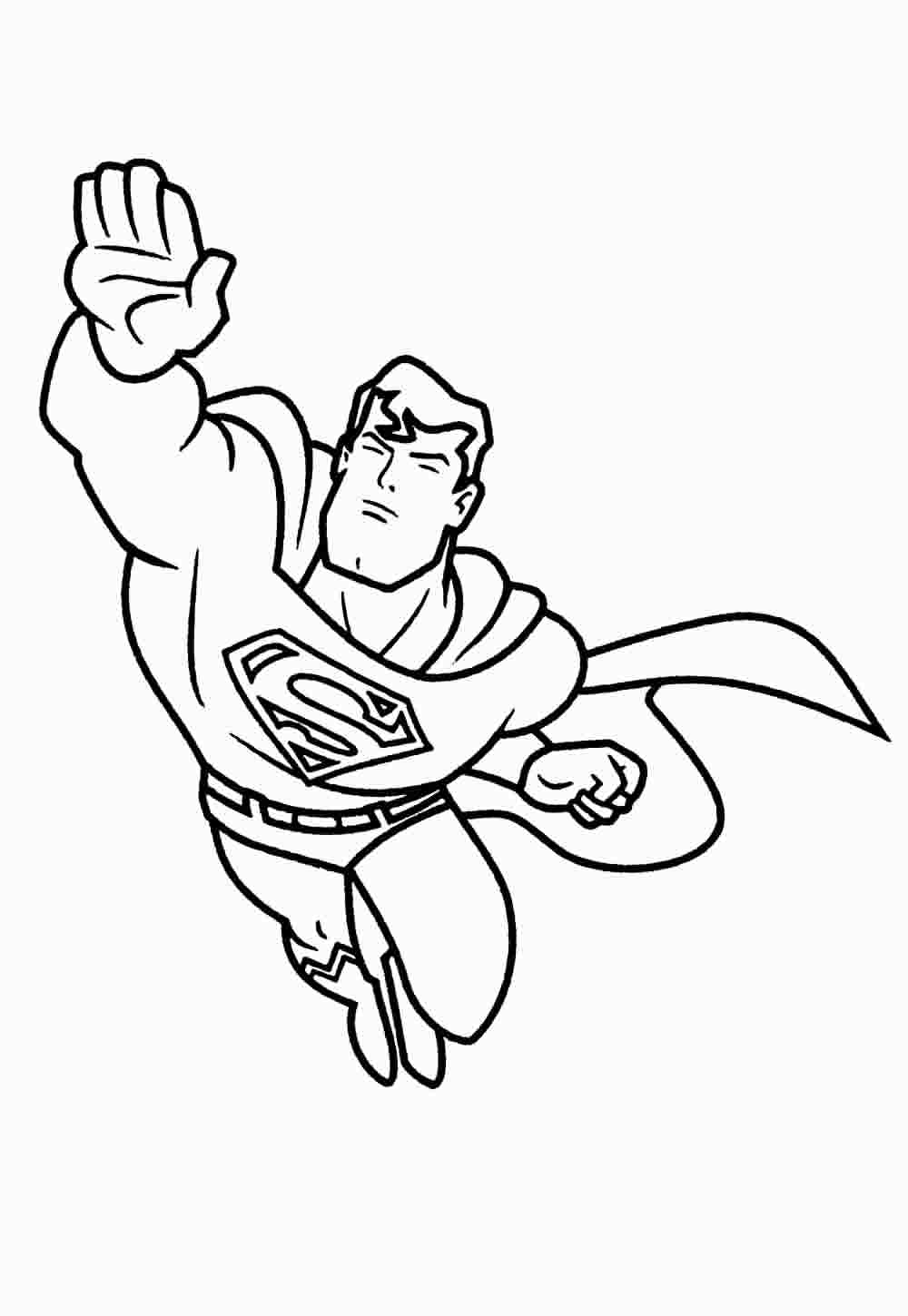 Desenho de Superman (Super-Homem) para imprimir