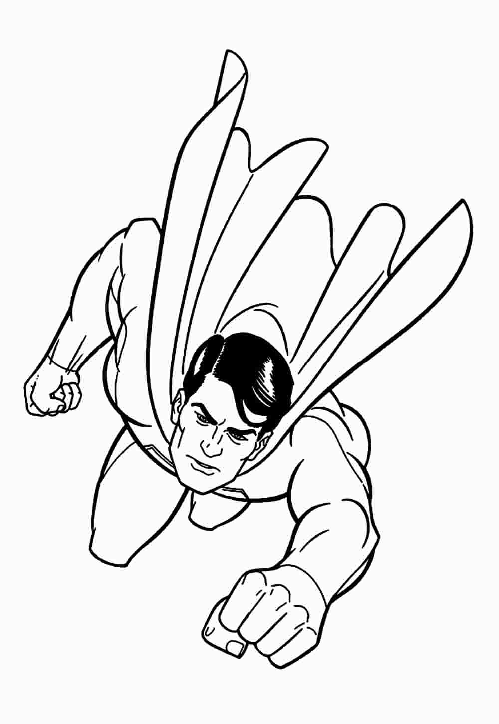 Desenho de Superman (Super-Homem) para imprimir