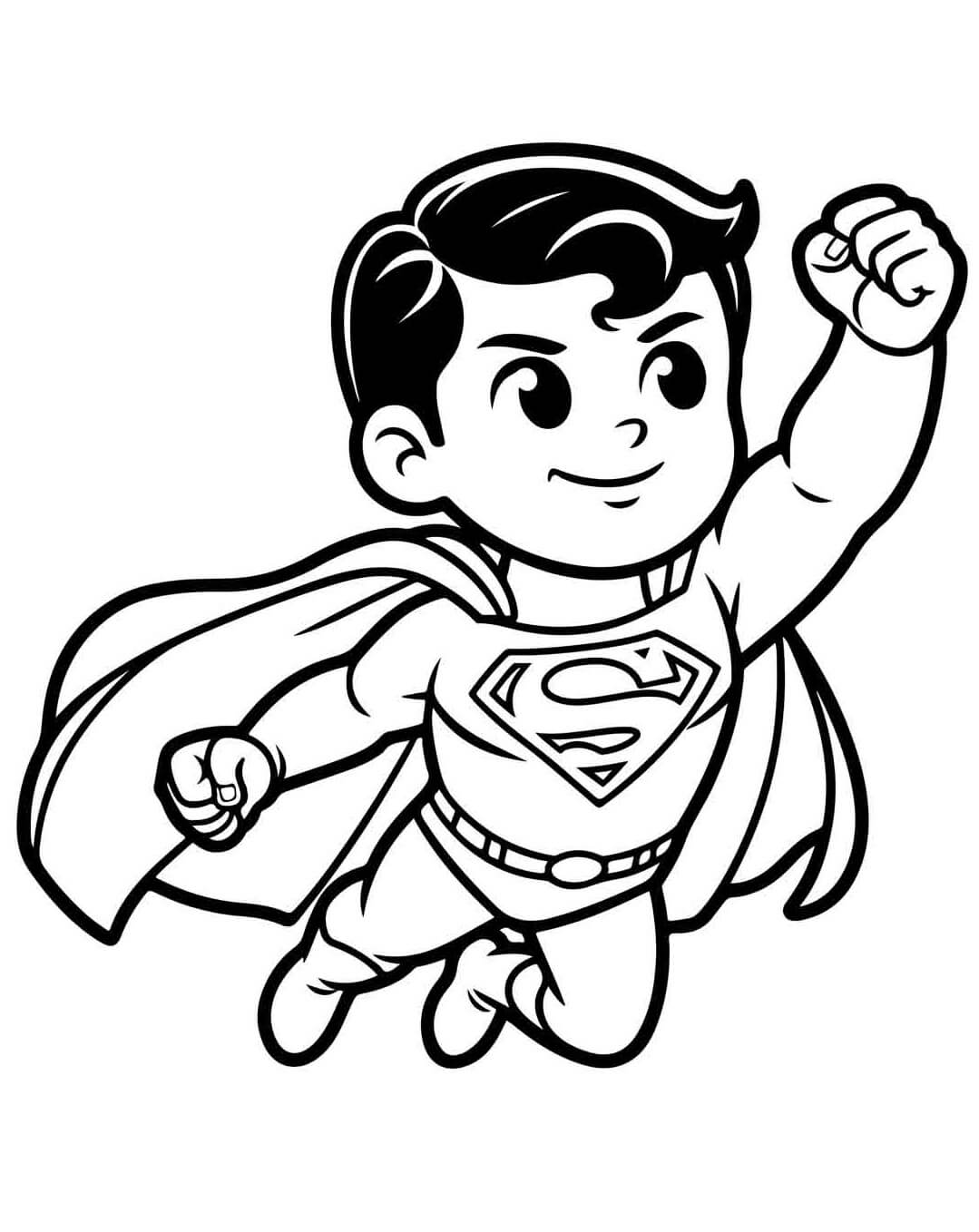 Desenho de Superman (Super-Homem) para imprimir