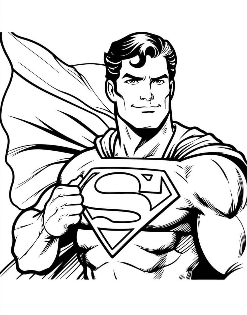Desenho de Superman (Super-Homem) para imprimir
