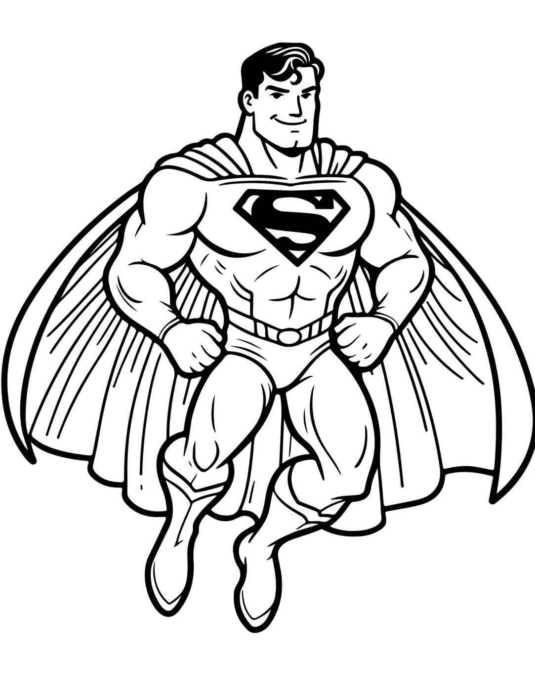 Desenho de Superman (Super-Homem) para imprimir
