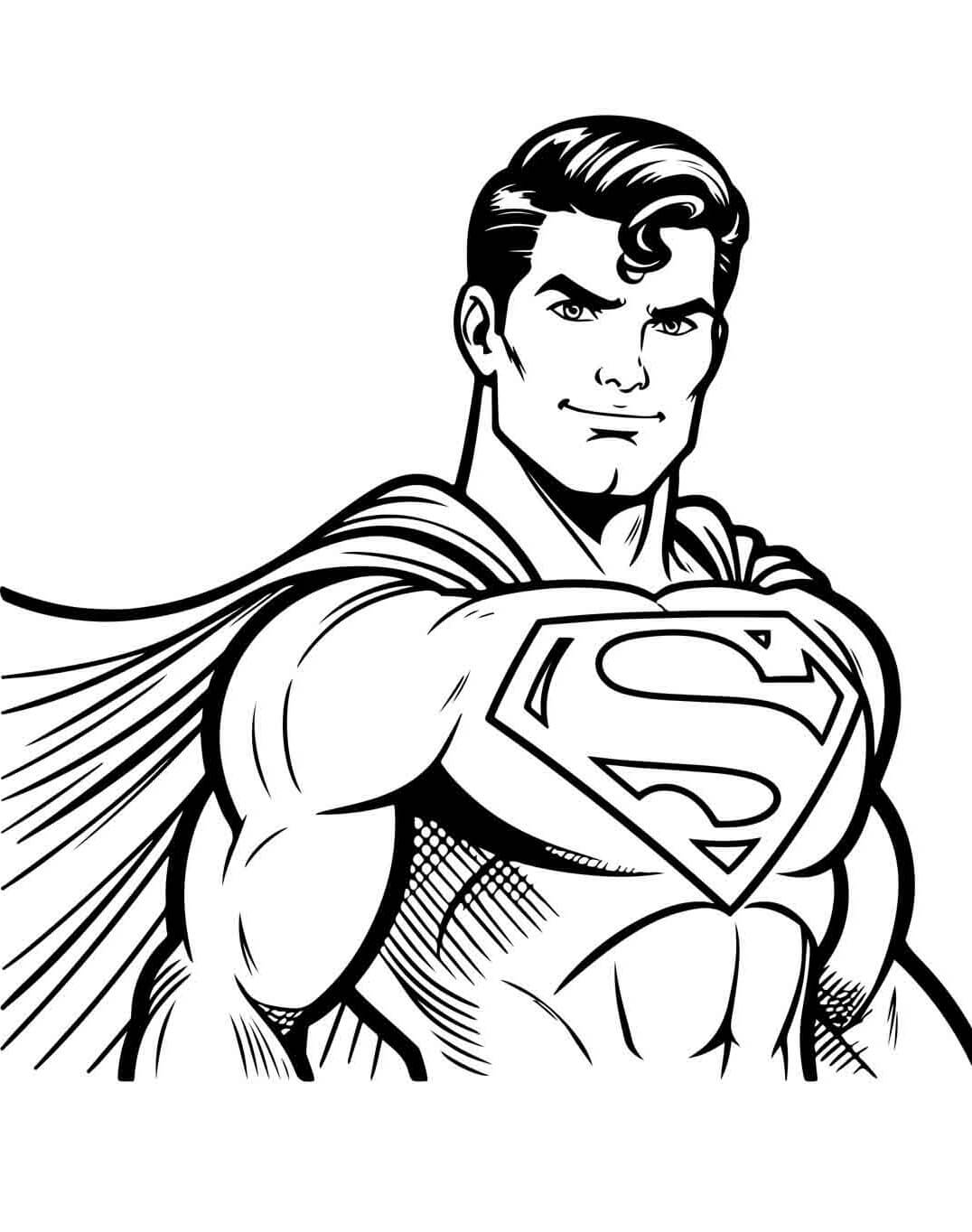 Desenho de Superman (Super-Homem) para imprimir