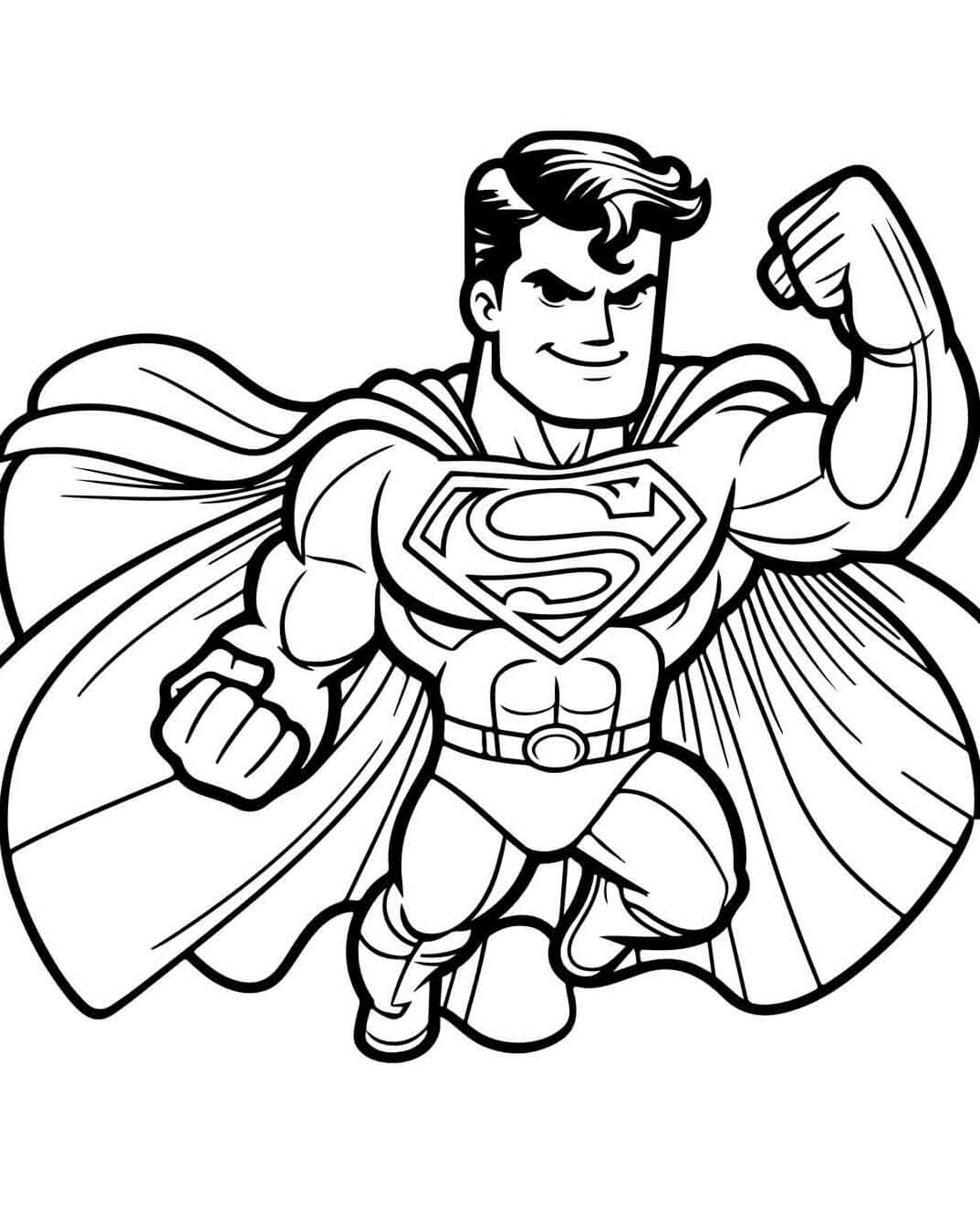 Desenho de Superman (Super-Homem) para imprimir