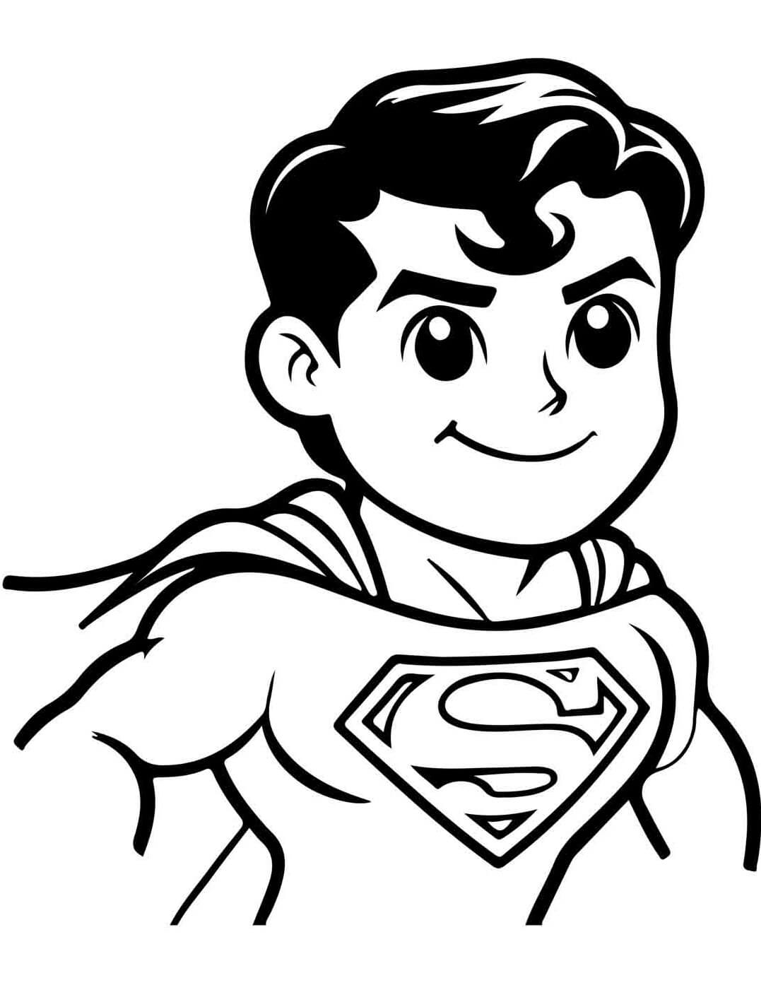 Desenho de Superman (Super-Homem) para imprimir