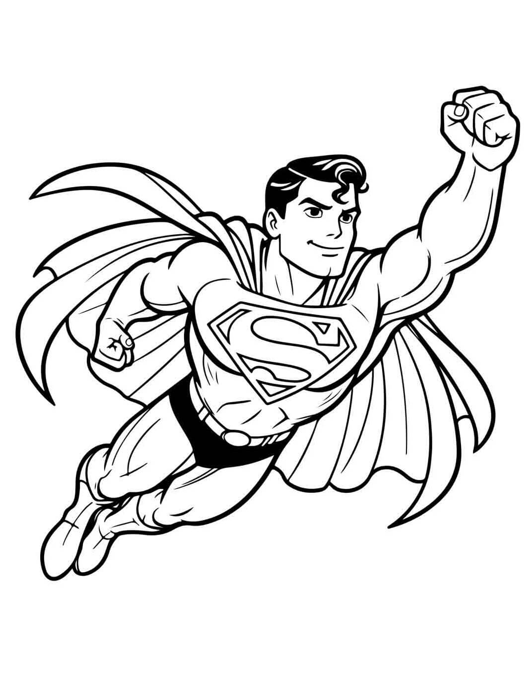 Desenho de Superman (Super-Homem) para imprimir