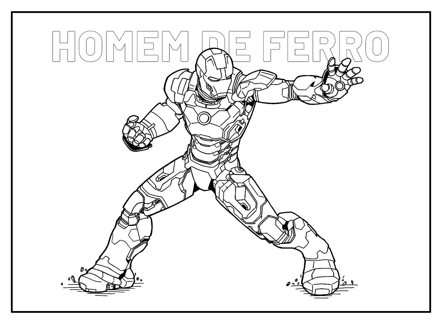 Desenho de Os Vingadores (Avengers) para imprimir