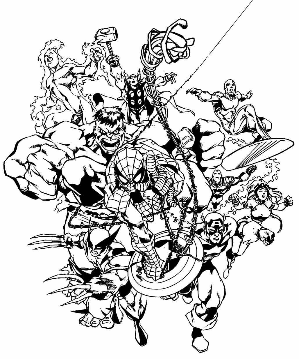 Desenho de Os Vingadores (Avengers) para imprimir