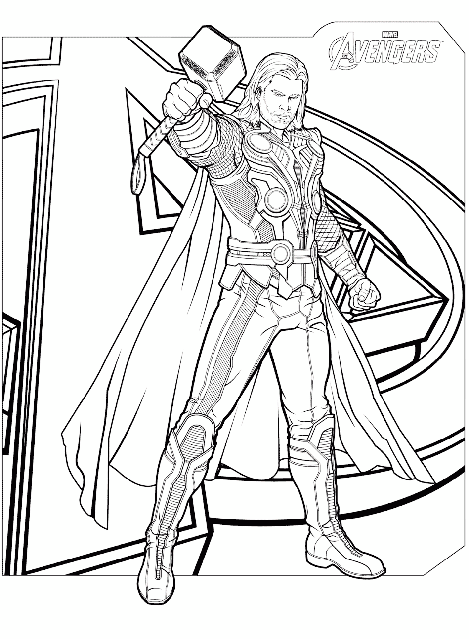 Desenho de Os Vingadores (Avengers) para imprimir