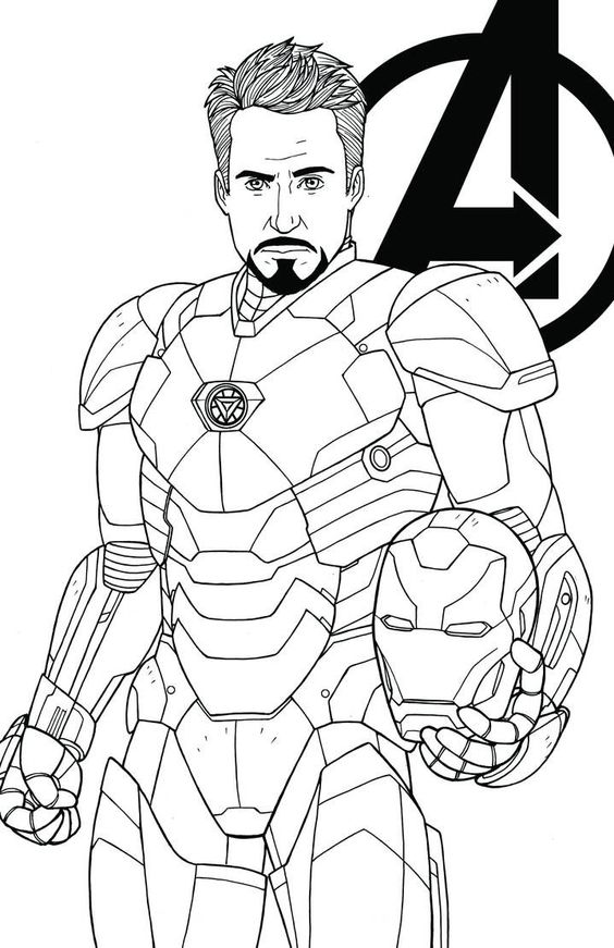Desenho de Os Vingadores (Avengers) para imprimir