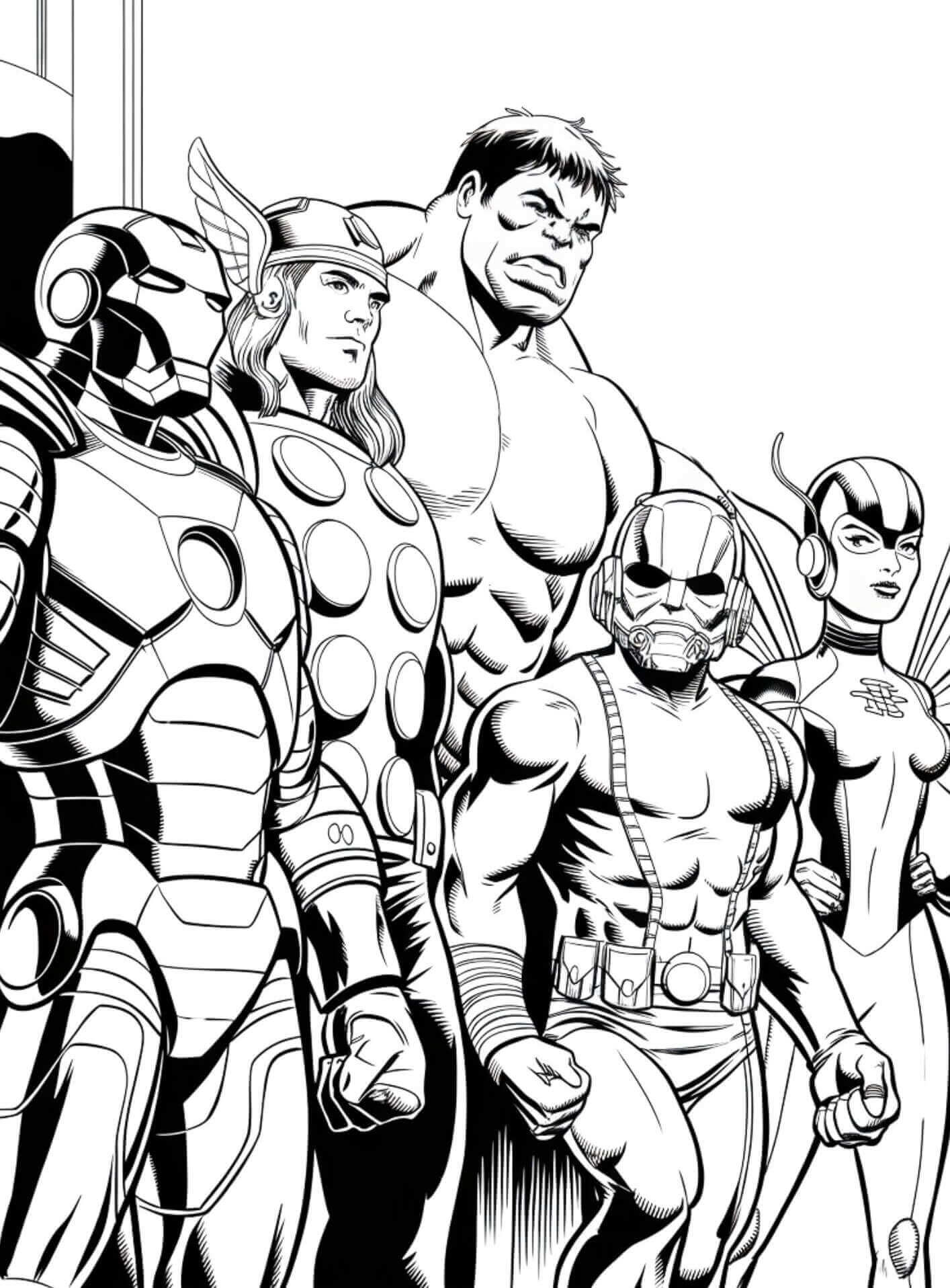 Desenho de Os Vingadores (Avengers) para imprimir